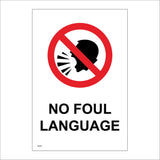 GG318 No Foul Language Swearing Cussing Offensive Four Letter