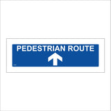 CS282 Pedestrian Route Ahead Arrow Sign with Ahead Arrow