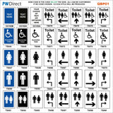TS176 Male Ambulant Toilet Black On White