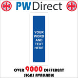 CC352B Your Words Text Choice Custom Personalise Blue Individual