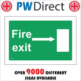FS377 Fire Exit Right Arrow Door