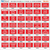 PR607 Private Land White On Blue