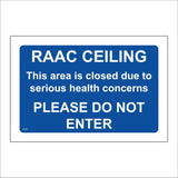 HA336 Raac Ceiling Area Closed Serious Health Concerns Keep Out