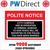 CT091 CCTV Cameras In Operation Criminal Damage Reported