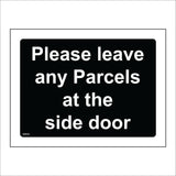GG443 Please Leave Parcels At Side Door