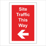 CS673 Site Traffic This Way Left Arrow