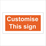 CM437 Customise White On Orange Choice Text Logo Words