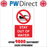 PR534 Stay Out Of Water No Swimming