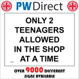 GG407 Only 2 Teenager Allowed In The Shop At A Time