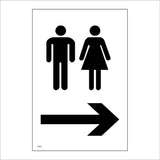 TS059 Male Female Toilets Right Arrow