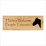 IN217 Horses Welcome People Tolerated