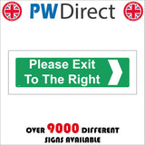 TR920 Please Exit To The Right Arrow
