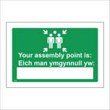 FS588 Eich Man Ymgynnull Yw Your Assembly Point Is Bilingual