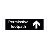 TR894 Permissive Footpath Ahead Arrow