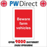 WT498 Beware Farm Vehicles