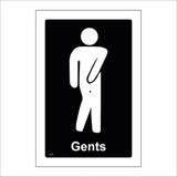 TS106 Gents Toilet White On Black