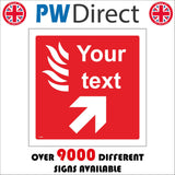FI369 Your Text Diagonal Right Up Arrow Flames Made To Order