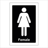 TS014 Female Toilet White On Black