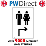 TS060 Male Female Toilets Up Right Arrow