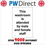 TS133 This Washroom Is Attended By Male and Female Staff