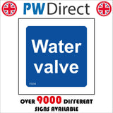 FI334 Water Valve White On Blue