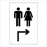 TS060 Male Female Toilets Up Right Arrow