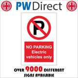 TR835 No Parking Electric Vehicles Only