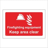 FI463 Fire Fighting Equipment Keep Area Clear