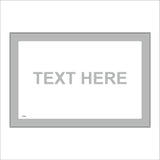 CC001D Text Here White Background Grey Text Border