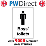 TS033 Boys Toilets Black On White