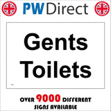 TS092 Gents Toilet Black On White