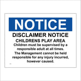 GG399 Disclaimer Notice Childrens Play Area