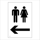 TS057 Male Female Toilets Left Arrow