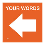 WM063E Orange Words Choice Left West Arrow Custom Marker Track