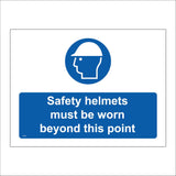 MB039 Safety Helmets Must Be Worn Beyond This Point