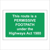GG403 Permissive Footpath Route Highways Act 1980