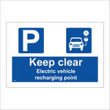 TR855 Keep Clear Electric Vehicle Recharging Point
