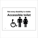 TS204 Not Every Disability Is Visible Accessible Toilet