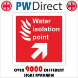 FI364 Water Isolation Point Right Up Diagonal Arrow