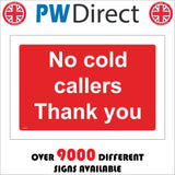 SE181 No Cold Callers Thank You