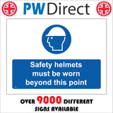 MB039 Safety Helmets Must Be Worn Beyond This Point