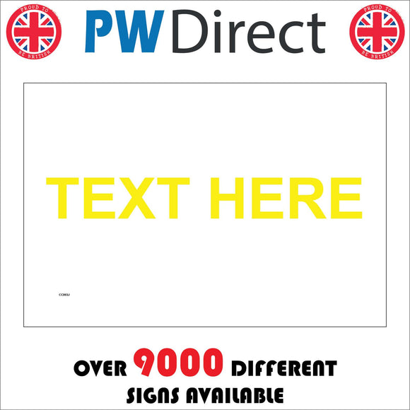 CC003J Text Words Choice Warning Design Create Custom Yellow