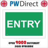 CS671 Entry White On Green Access Way In Gate Admittance