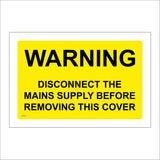WT415 Warning Disconnect The Mains Supply Before Removing Cover