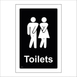 TS103 Toilet Bursting White On Black Male Female