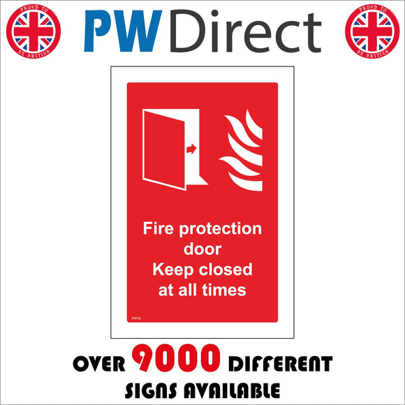 FI416 Fire Protection Door Keep Closed All Times