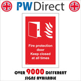 FI416 Fire Protection Door Keep Closed All Times
