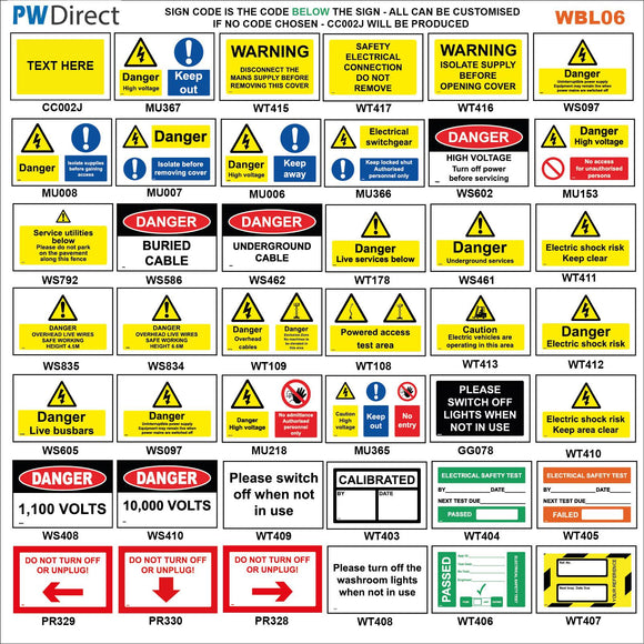 AWBL06 Custom Electric Cables Buried Underground Services Below