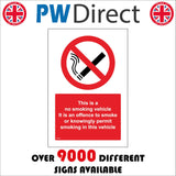 NS120 This Is A No Smoking Vehicle