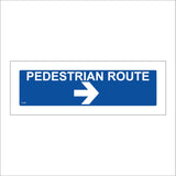 CS284 Pedestrian Route Right Arrow Sign with Right Arrow